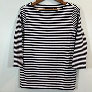 Lands' End | Navy and White Striped Sailor Boatneck Tunic Size Medium